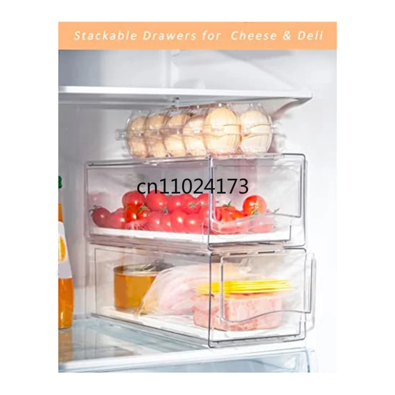 Fridge Pull-Out Drawer Organizer Set